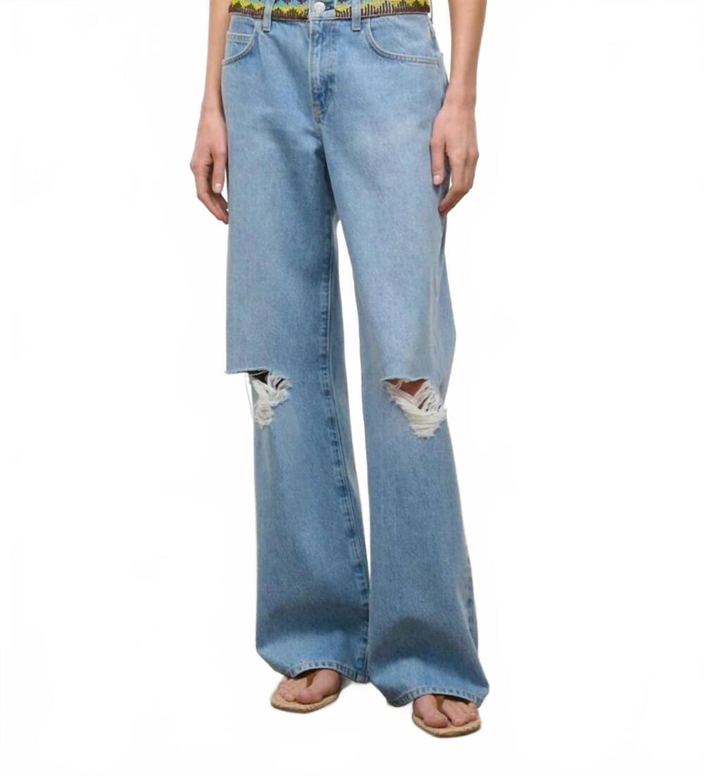 NEW STAUD gus relaxed jean in surfer beaded